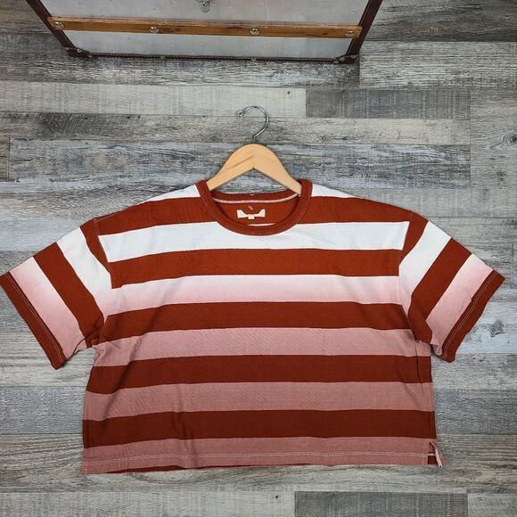 NWOT Madewell Dip Dye Oversized Cropped Top size S - Picture 2 of 7